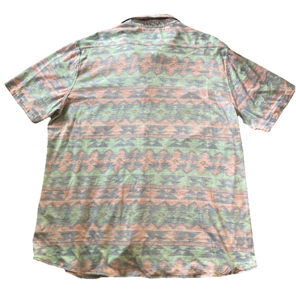 Faherty Doug Good Feather Men's XXL Shirt Geometric Southwest Organic Cotton - Picture 12 of 13